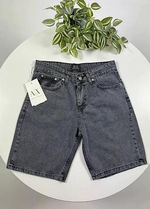 Джинсові шорти armani exchange армані ексчендж чоловічі сірі літні повсякденні 28-38p 36