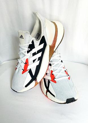 Мужские новые оригинальные кроссовки беговые adidas x9000 l 4 white/ core black/ signa/ coral/ арт.fw 8388