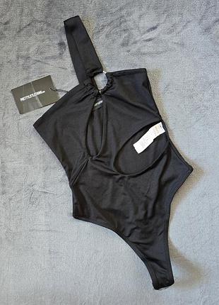 Боди с вырезами,&nbsp; чорне, prettylittlething, uk 6, eur 32.
