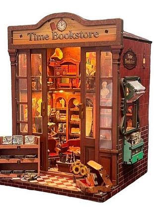 Бук нук библиотека вечного времени book nook time bookstore diy xy-b07