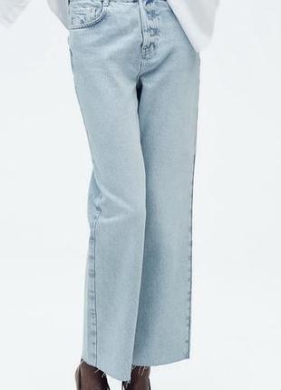Блакитні джинси zara wide leg, s