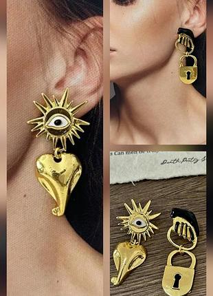 Серьги в стиле shiaparelli