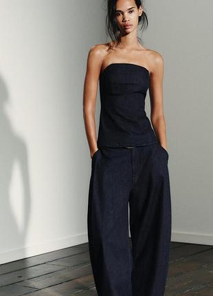Вільні джинси із защипами від zara, 40р, оригінал