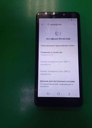 Мобільний телефон смартфон б/у tecno pop 2f (b1f)