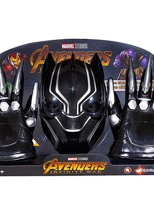 Ігровий набір чорна пантера abc marvel: маска з led та рукавички