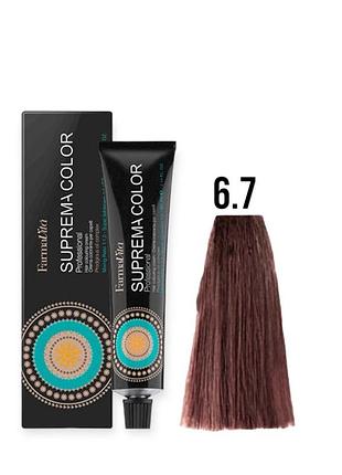 Краска для волос farmavita suprema color 6.7 светлый коричневый кашемир 60 мл
