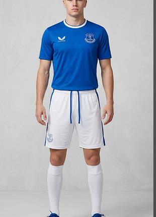 Castore everton fc – оригінальні футбольні спортивні шорти білі | s–m