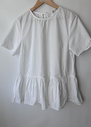 Біла блуза zara бавовняна блуза сорочка