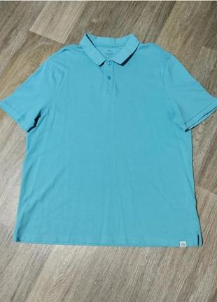 Мужская футболка реглан m&s , размер xl regular fit , dsted aqua .