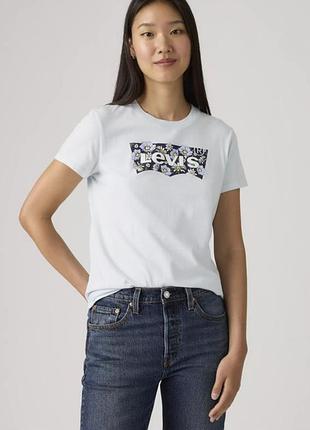 Футболка блакитна бавовняна levi's