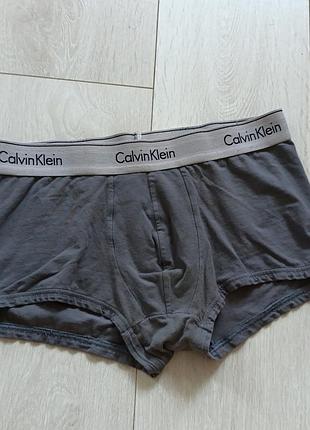 Сірі труси чоловічі базові боксерки котонові calvin klein m м 10 38 46