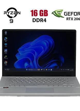 Игровой ноутбук asus rog zephyrus g14 ga401iv-br9n6 / 14" (1920x1080) ips / amd ryzen 9 4900hs (8 (16) ядер по 3.0 - 4.3 ghz) / 16