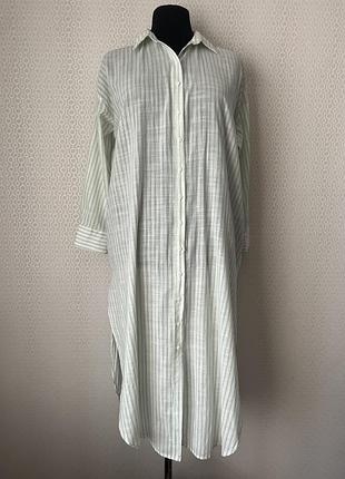Новое (с этикеткой) свободное платье - рубашка миди, 100% хлопок, lcwaikiki, р. xl-xxl-3xl
