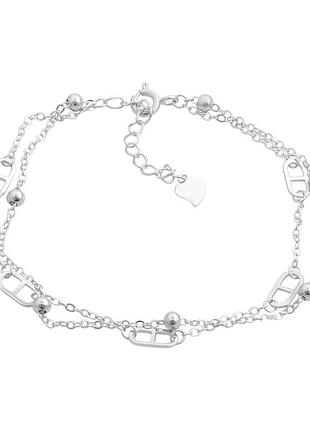 Серебряный браслет komilfo с без камней, вес изделия 1,94 гр (2197027) 1720 размер