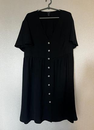 Сукня чорна з ґудзиками new look
