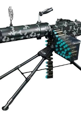 Игрушечный электрический пулемёт m1917 времён первой и второй мировой войны на мягких пулях с гильзой
