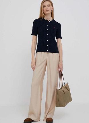 Сумка , сумка-шопер lauren ralph lauren keaton tote з міцного нейлону бежевого кольору, оригінал