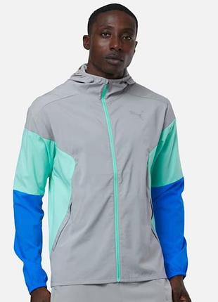 Puma mens run woven jacket wh - grey | life style