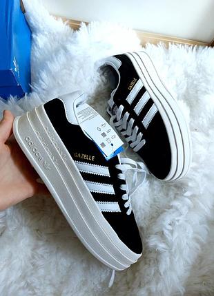 Кроссовки adidas gazelle bold, кроссовки адидас, кроссовки кожа