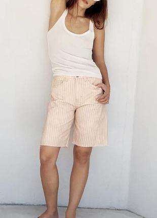 Джинсовые шорты bermuda relaxed со средней посадкой zw collection