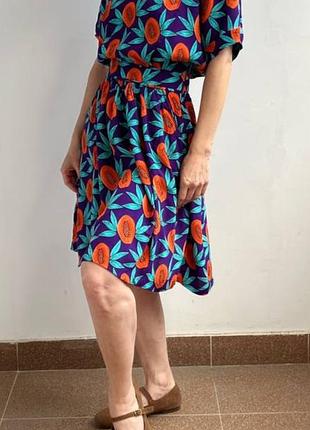 Премиум платье fabienne chapot day dress с принтом папайи, размер s (36) - 100% вискоза
