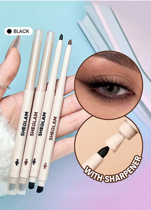 Гелевый карандаш для глаз sheglam gel glide eyeliner pencil - black (6189)