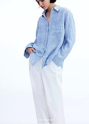 Лляна сорочка h&m xs s