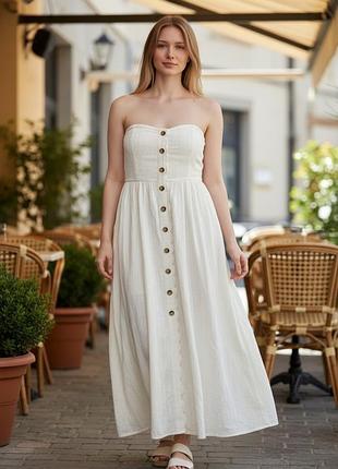 Сарафан жіночий лляний бежевий h&m 155758