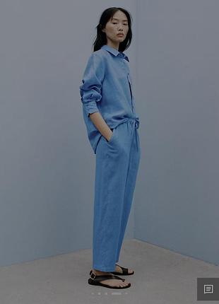Льняной костюм от mango