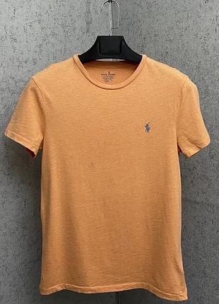 Помаранчева футболка від бренду polo ralph lauren