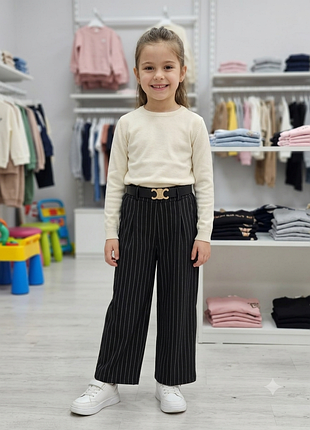Стильные брюки палаццо для девочек 4-6 лет
