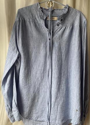 Туніка с поясом,лен в розмірі l,xl