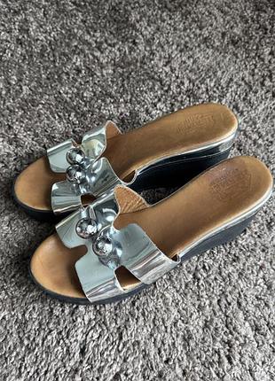 Шльопанці сандалі босоніжки hermes 37,5-38