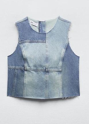 Джинсовий корсет топ  zara