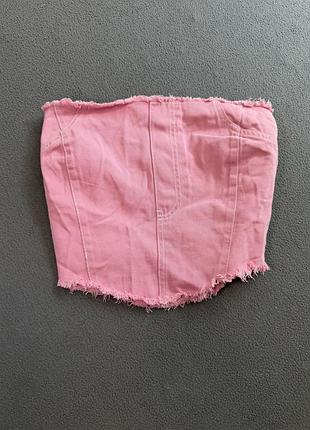 Джинсовий топ з відкритими плечима, l, xl