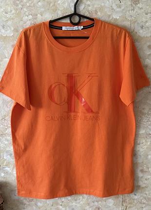 Футболка  котон calvin klein унисекс