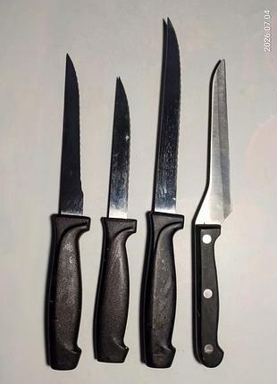 Нож зубчики и тонкий 15 см 4 штуки, кухонный, металл нержавейка сталь, japan