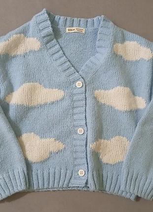 Вязаный кардиган с облаками☁️