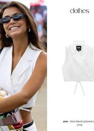 Біла безрукавка топ zara, s можна на xs