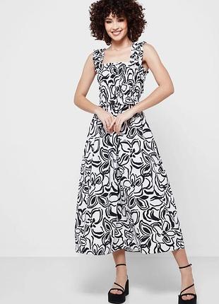 Сарафан з вирізом по спинці topshop з хрусткої бавовни