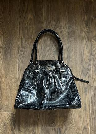 Сумка лакована вінтажна жіноча чорна y2k lolita demonia dollskill