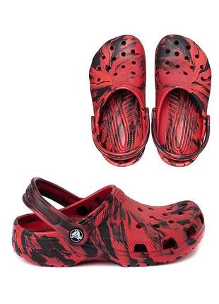 Сабо crocs classic marbled clog