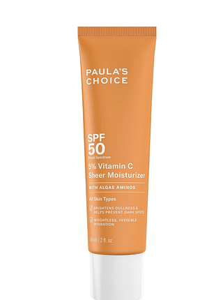 Увлажняющий крем paula’s choice 5% с витамином с spf 50 (полный размер; 60 мл)