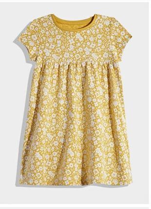 Платье mothercare летнее для девочки желтое,4-5р