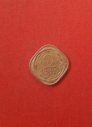 Индия британская 2 анна 1944г.король георг vi (1938 - 1947), сохран