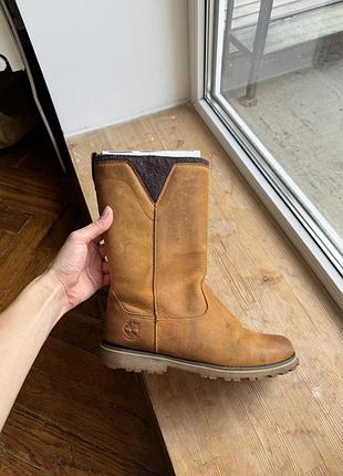 Рижі шкіряні чоботи timberland cedar grove 8 inch junior