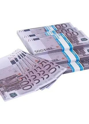 Сувенирные деньги 500 евро, 80шт/уп