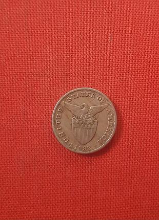 Американские филиппины 5 сентаво 1932г.администрация сша (1903 - 1945) сохран, супер редкие
