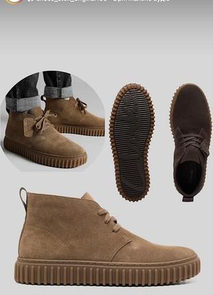 Чоловічі замшеві черевики clarks torhill db