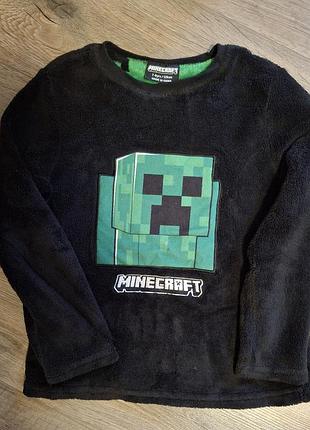 Черная флисовая кофта minecraft